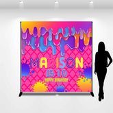 Lofaris Gradient Pigment Graffiti Custom 10Th Birthday Backdrop